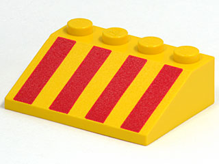 3297p01 | Slope 33 3 x 4 with Red Stripes Pattern | LEGOPART