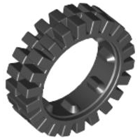 3483 | Tire 24mm D. x 8mm Offset Tread - Interior Ridges | LEGOPART