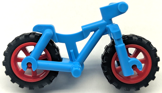 36934c03 | Bicycle Heavy Mountain Bike with Red Wheels and Black Tires | LEGOPART