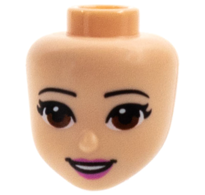 37291 | Mini Doll, Head Friends with Brown Eyes, Dark Pink Lips and Open Mouth Pattern | LEGOPART