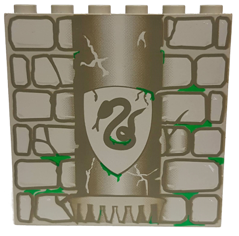 3754pb02 | Brick 1 x 6 x 5 with Stone and Slytherin Snake Pattern (4735) | LEGOPART