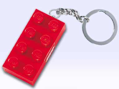 2 x 4 Brick - Red Key Chain LEGO 850154