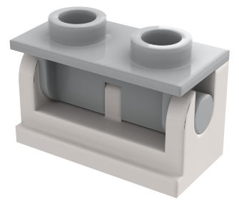 3937c08 | Hinge Brick 1 x 2 with Light Bluish Gray Top Plate | LEGOPART