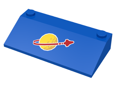 3939p90 | Slope 33 3 x 6 with Inner Walls with Classic Space Logo Small Pattern | LEGOPART