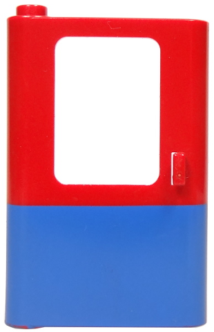 4181p05 | Door 1 x 4 x 5 Train Left, Thin Support at Bottom with Blue Bottom Half Pattern | LEGOPART