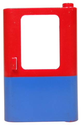 4182p05 | Door 1 x 4 x 5 Train Right, Thin Support at Bottom with Blue Bottom Half Pattern | LEGOPART