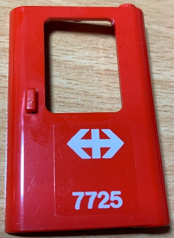 4182pb076 | Door 1 x 4 x 5 Train Right, Thin Support at Bottom with White Double Arrow | LEGOPART