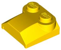 41855 | Slope, Curved 2 x 2 x 2/3 with 2 Studs and Curved Sides, Lip End | LEGOPART