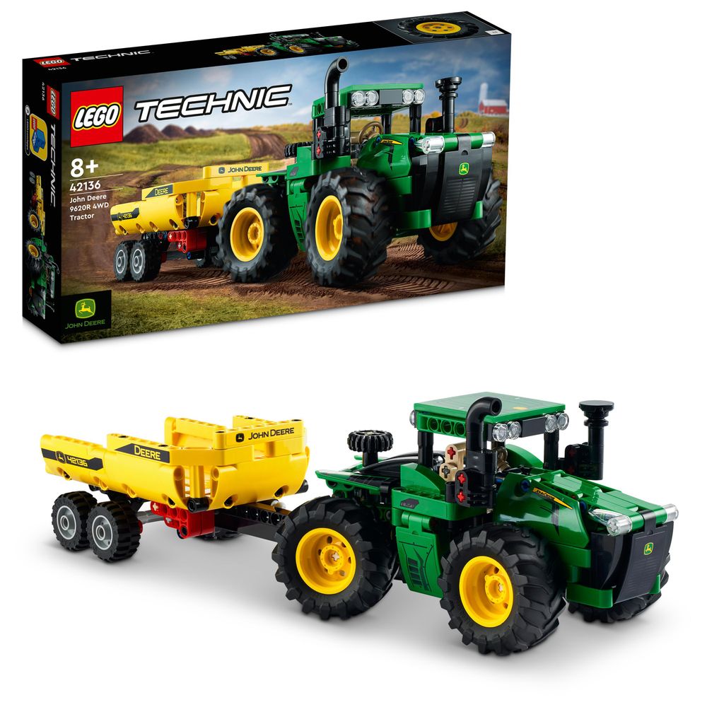John Deere 9620R 4WD Tractor LEGO 42136
