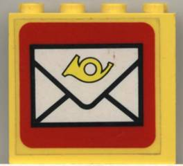 4215pb020 | Panel 1 x 4 x 3 with Mail Envelope Pattern (Sticker) - Set 6651 | LEGOPART