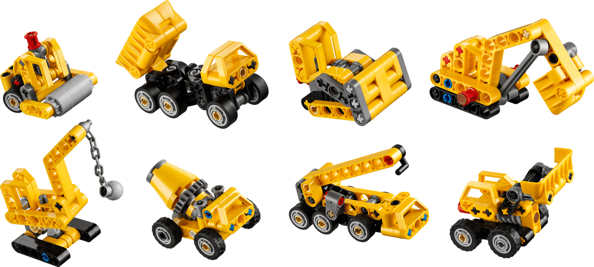 Mighty Machines volledige serie van 8 LEGO 42233