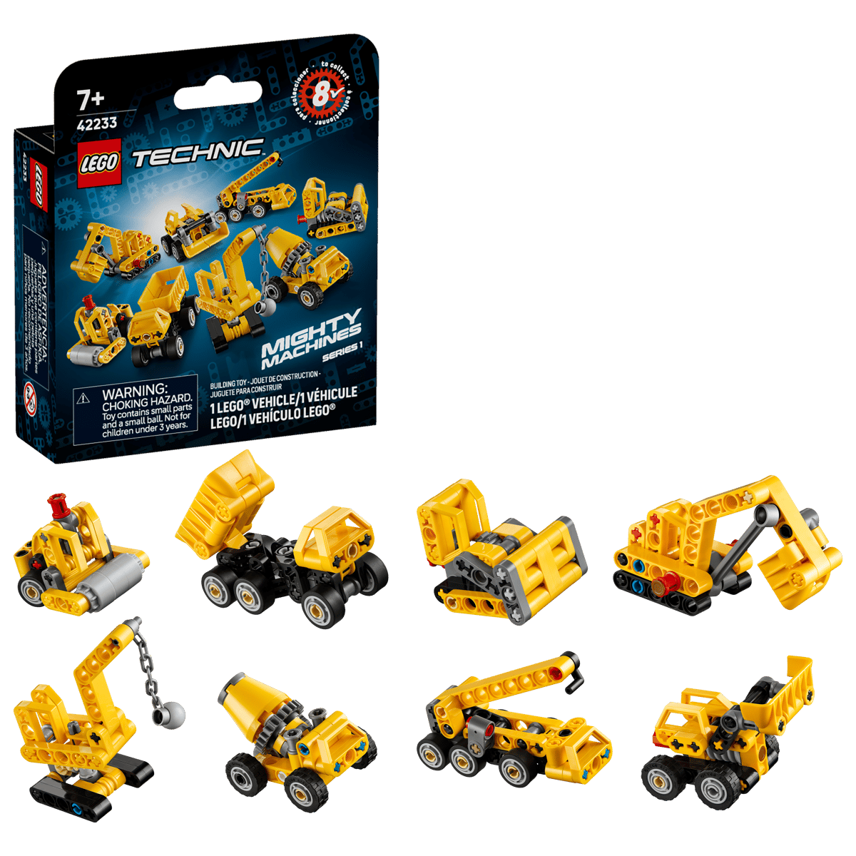 Mighty Machines volledige serie van 8 LEGO 42233