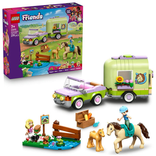 Horse & Baby Foal Trailer LEGO 42695