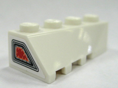 43720pb01 | Wedge 4 x 2 Sloped Right with Jet Exhaust Pattern on narrow end (Sticker) - Set 7695 | LEGOPART