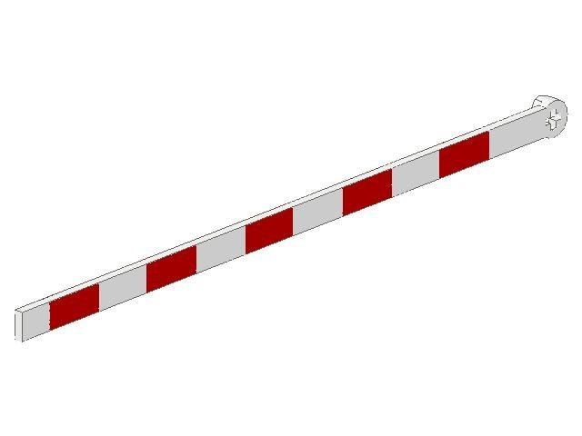 4512pb01 | Train Level Crossing Gate Type 2, Crossbar with Red Stripes Pattern | LEGOPART