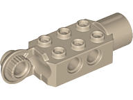 47432 | Technic, Brick Modified 2 x 3 with Pin Holes, Rotation Joint Ball Half Vertical, and Rotation Joint Socket | LEGOPART