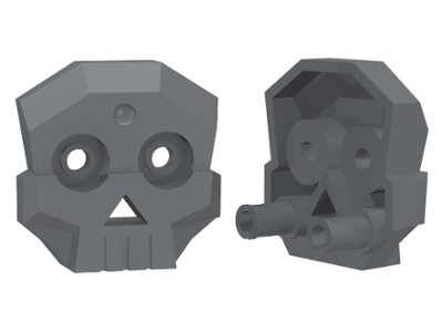 47990 | Rock Skull 1 x 4 x 3 Relief with Two Pins | LEGOPART