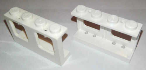 4863 | Window 1 x 4 x 2 Plane, Single Top Hole and Double Bottom Holes for Glass | LEGOPART