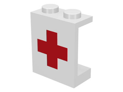 4864ap02 | Panel 1 x 2 x 2 - Solid Studs with Red Cross Pattern | LEGOPART