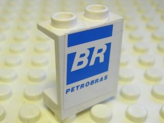 4864bpb032R | Panel 1 x 2 x 2 - Hollow Studs with 'BR' and 'PETROBRAS' Pattern Model Right Side | LEGOPART