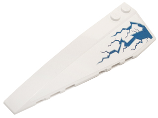 50955pb025 | Wedge 10 x 3 Left with Blue Lightning Pattern | LEGOPART