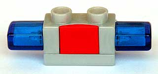 52189c02 | Duplo Siren with Light and Sound, 1 x 2 Base with Red Button and Trans-Dark Blue Light Covers | LEGOPART