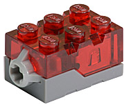 54930c01 | Electric, Light Brick 2 x 3 x 1 1/3 with Trans-Red Top and Red LED Light | LEGOPART