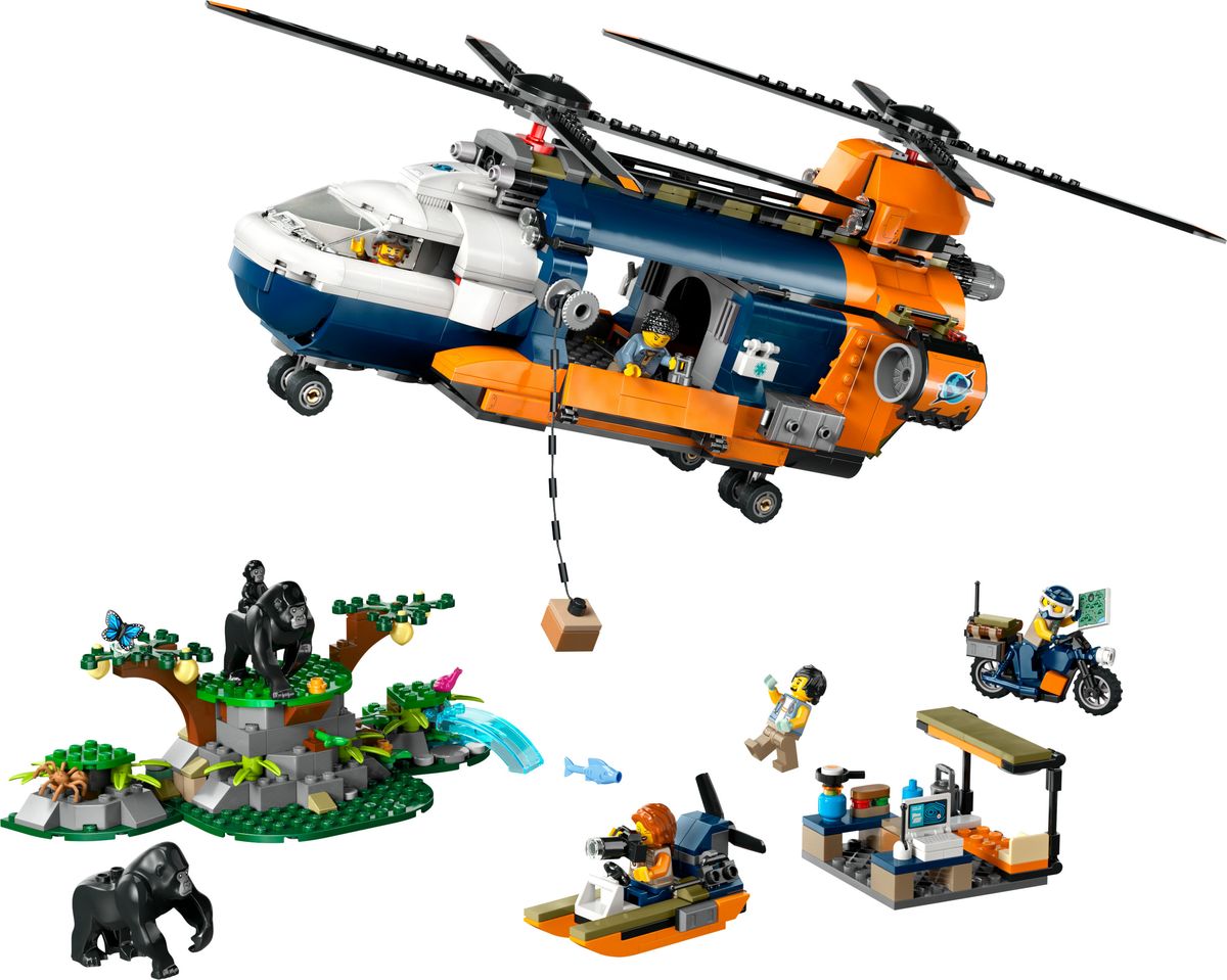 Jungle Explorer Helicopter at Base Camp LEGO 60437