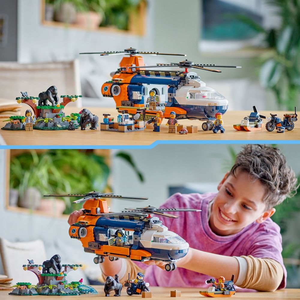 Jungle Explorer Helicopter at Base Camp LEGO 60437