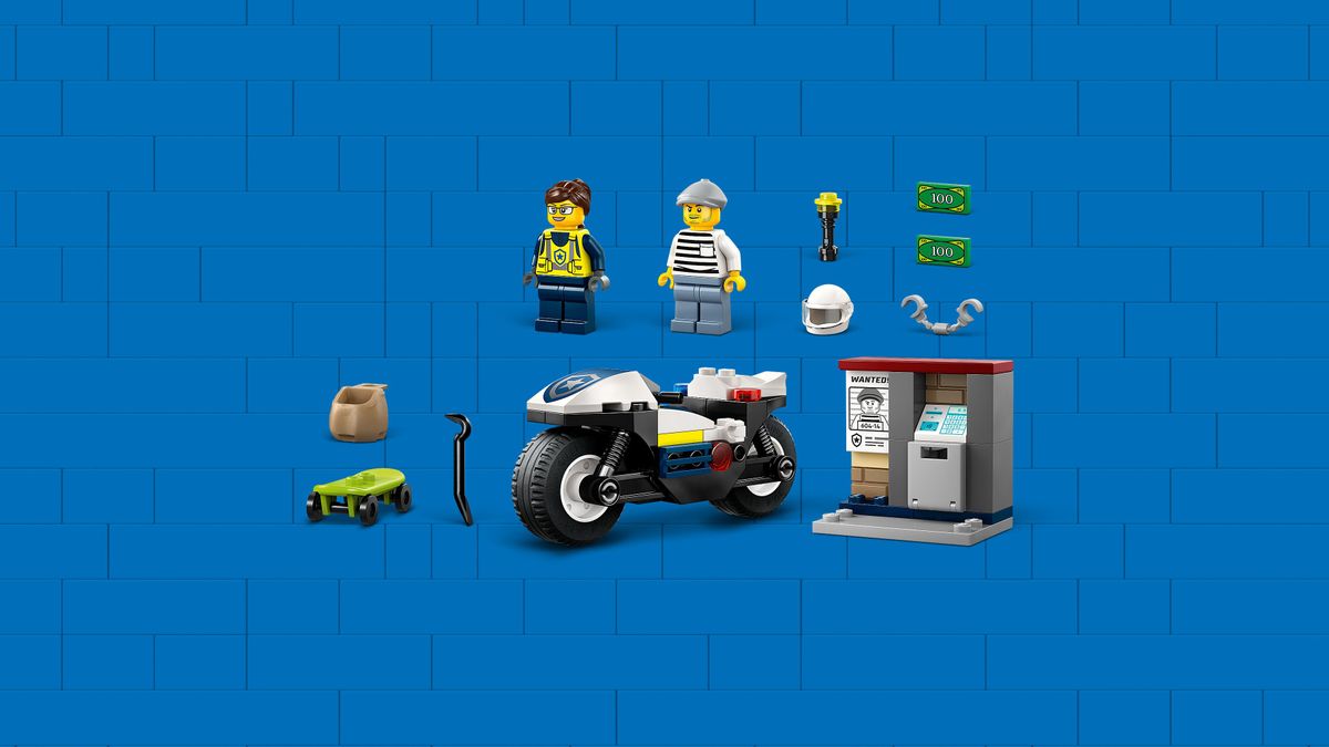 Police Motorcycle Chase LEGO 60455