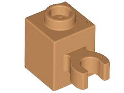 60475b | Brick, Modified 1 x 1 with Open O Clip | LEGOPART