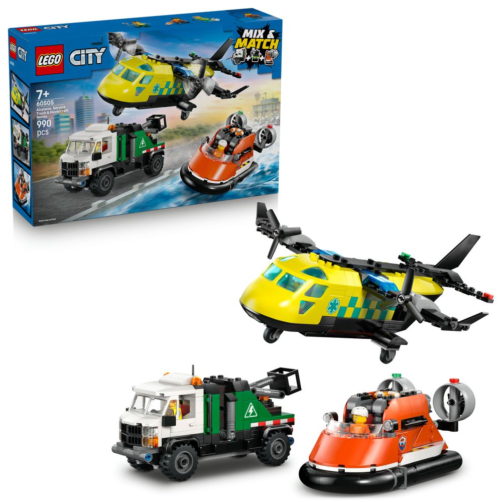 Airplane, Service Truck & Hovercraft Rem LEGO 60505