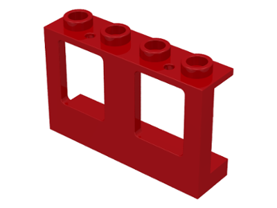 61345 | Window 1 x 4 x 2 Plane, Single Top Hole and Single Bottom Hole for Glass | LEGOPART