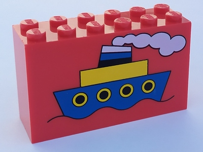 6213pb05 | Brick 2 x 6 x 3 with Boat Pattern | LEGOPART