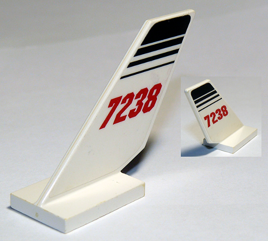 6239pb012 | Tail Shuttle with '7238' and Black Lines Pattern on Both Sides (Stickers) - Set 7238 | LEGOPART