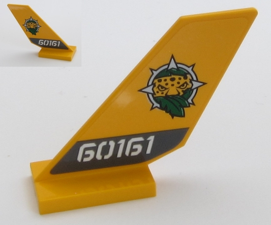 6239pb074 | Tail Shuttle with Leopard Head, Leaves and White | LEGOPART