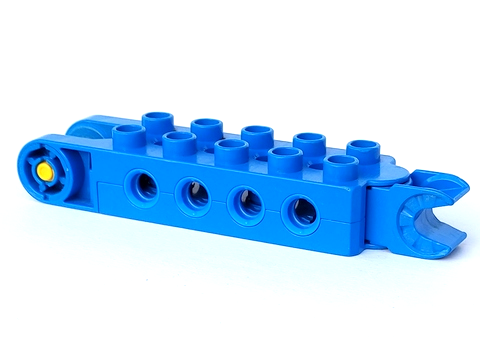 6288c01 | Duplo, Toolo Brick 2 x 5 with 8 Side Screw Sockets, Swivel Bracket End and Clip End | LEGOPART