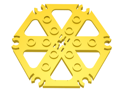 64566 | Technic, Plate Rotor 6 Blade with Clip Ends Connected | LEGOPART