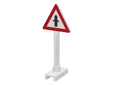 649p02 | Road Sign Triangle with Road Crossing Pattern | LEGOPART