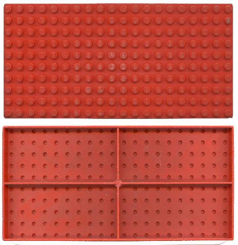 700eX | Brick 10 x 20 without Bottom Tubes, with '+' Cross Support (early Baseplate) | LEGOPART