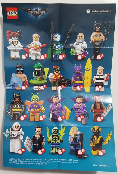 71020-1 | Minifigure, The LEGO Batman Movie, Series 2 | INSTRUCTIONS | LEGOPART