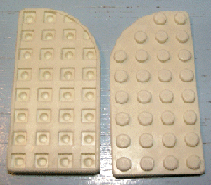 713old | Plate, Round Curved 4 x 8 Right with Waffle Bottom | LEGOPART