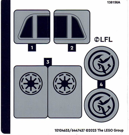 75360stk01 | Sticker Sheet for Set 75360 - | LEGOPART