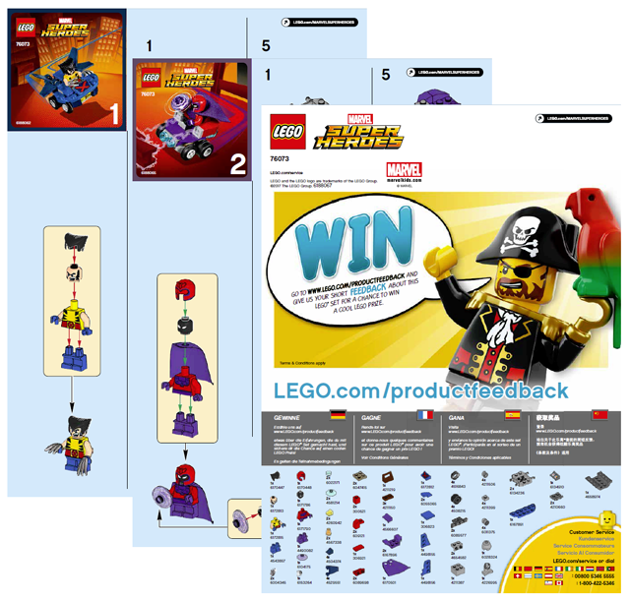 76073-1 | Mighty Micros: Wolverine vs. Magneto | INSTRUCTIONS | LEGOPART