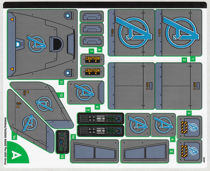 76248stk01 | Sticker Sheet for Set 76248, Sheet 1 - | LEGOPART