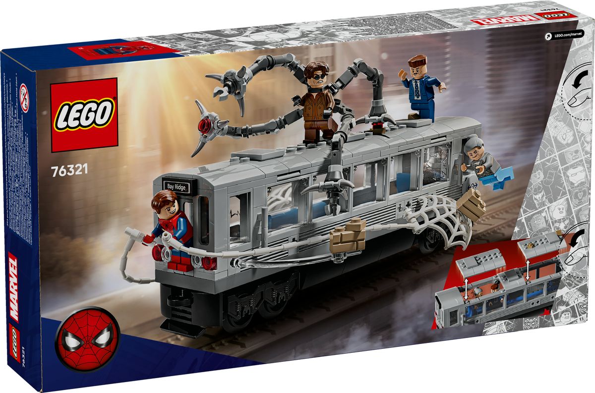 Spider-Man vs. Doc Ock Subway Train Scene LEGO 76321