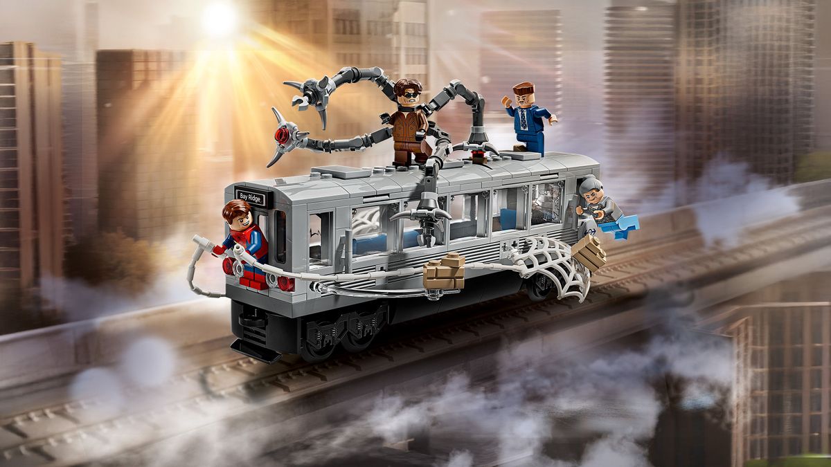 Spider-Man vs. Doc Ock Subway Train Scene LEGO 76321
