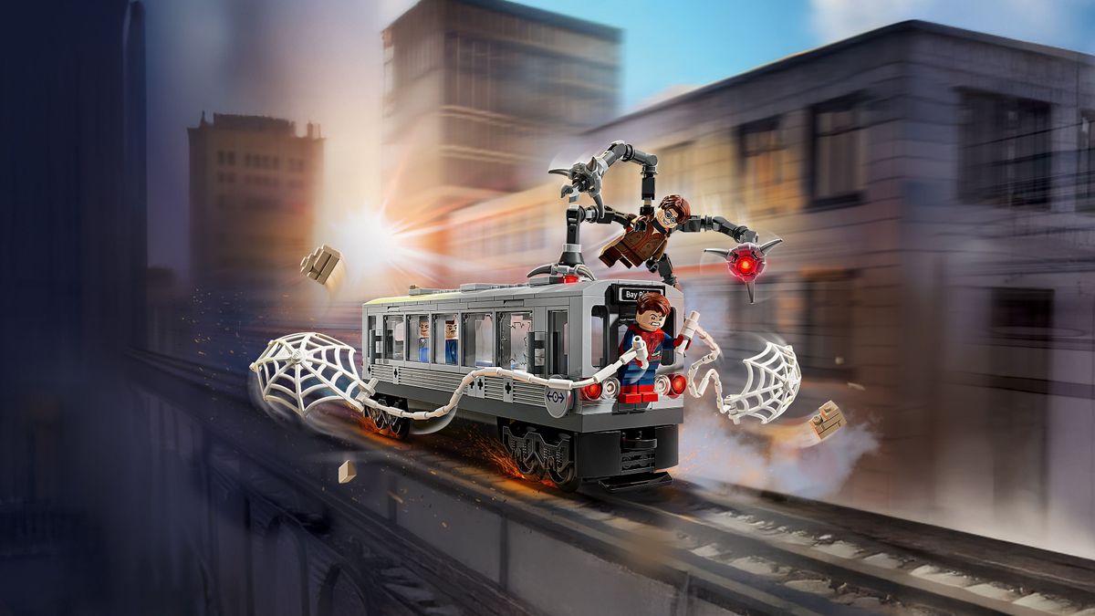 Spider-Man vs. Doc Ock Subway Train Scene LEGO 76321