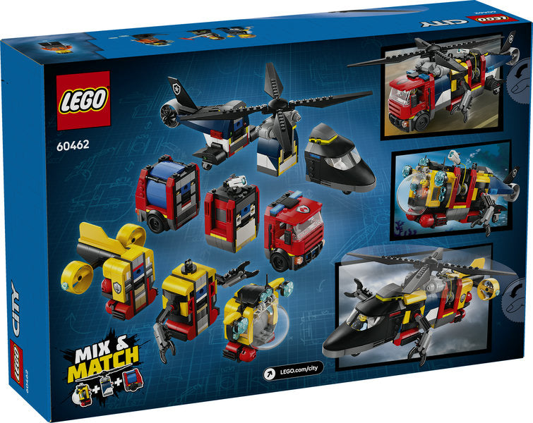 Helicopter, Fire Truck & Submarine Remix LEGO 60462