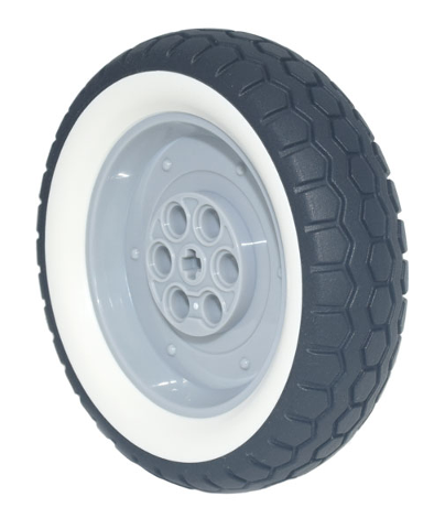 84772pb01c01 | Wheel 62.3mm D. x 20.3mm Motorcycle with Molded White Wall Outer Rim Pattern with Black Tire 75.1mm D. x 20mm Motorcycle | LEGOPART